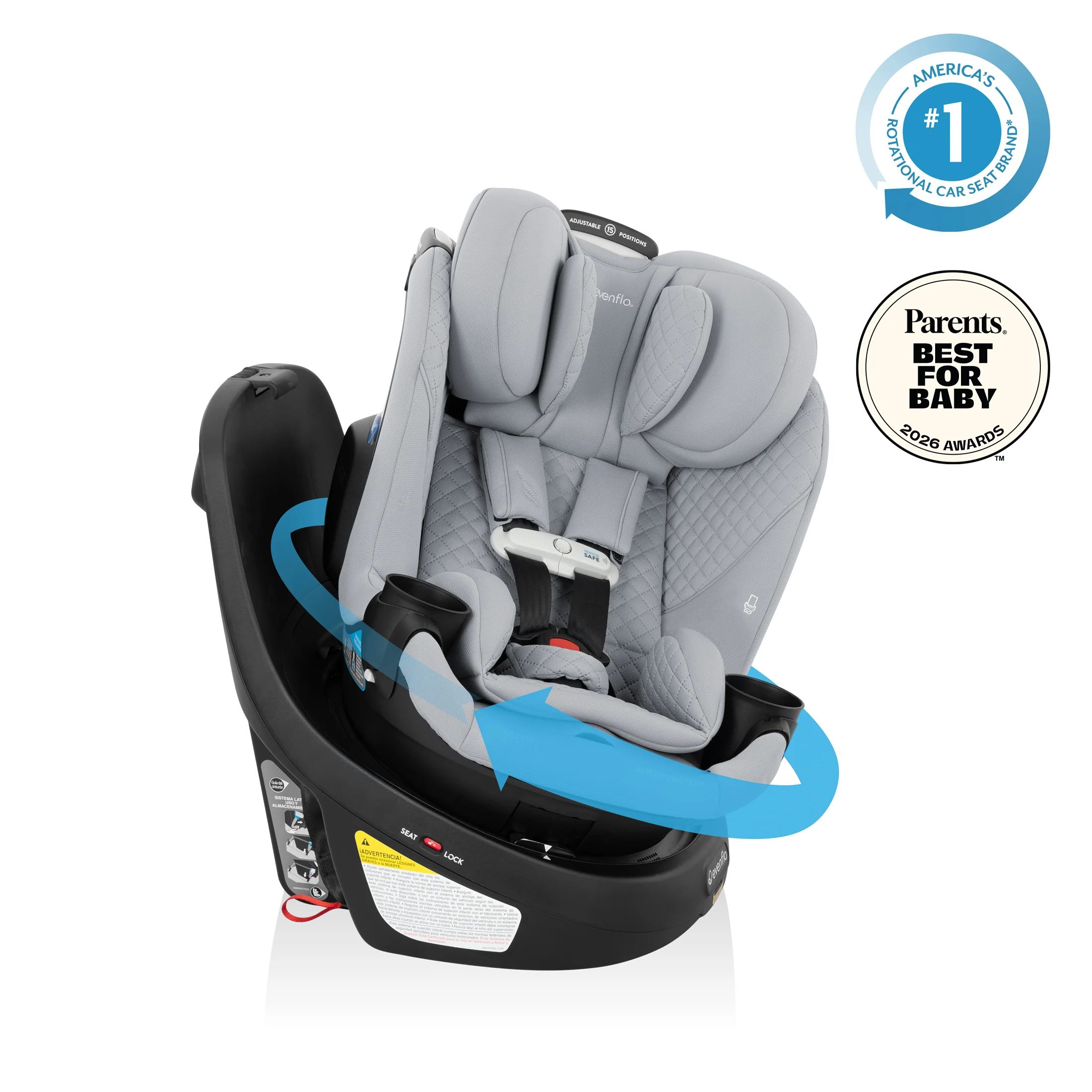 Revolve360 Slim 2-in-1 Rotating Car Seat with Green & Gentle Fabric - Stahler Reconditioning, LLC