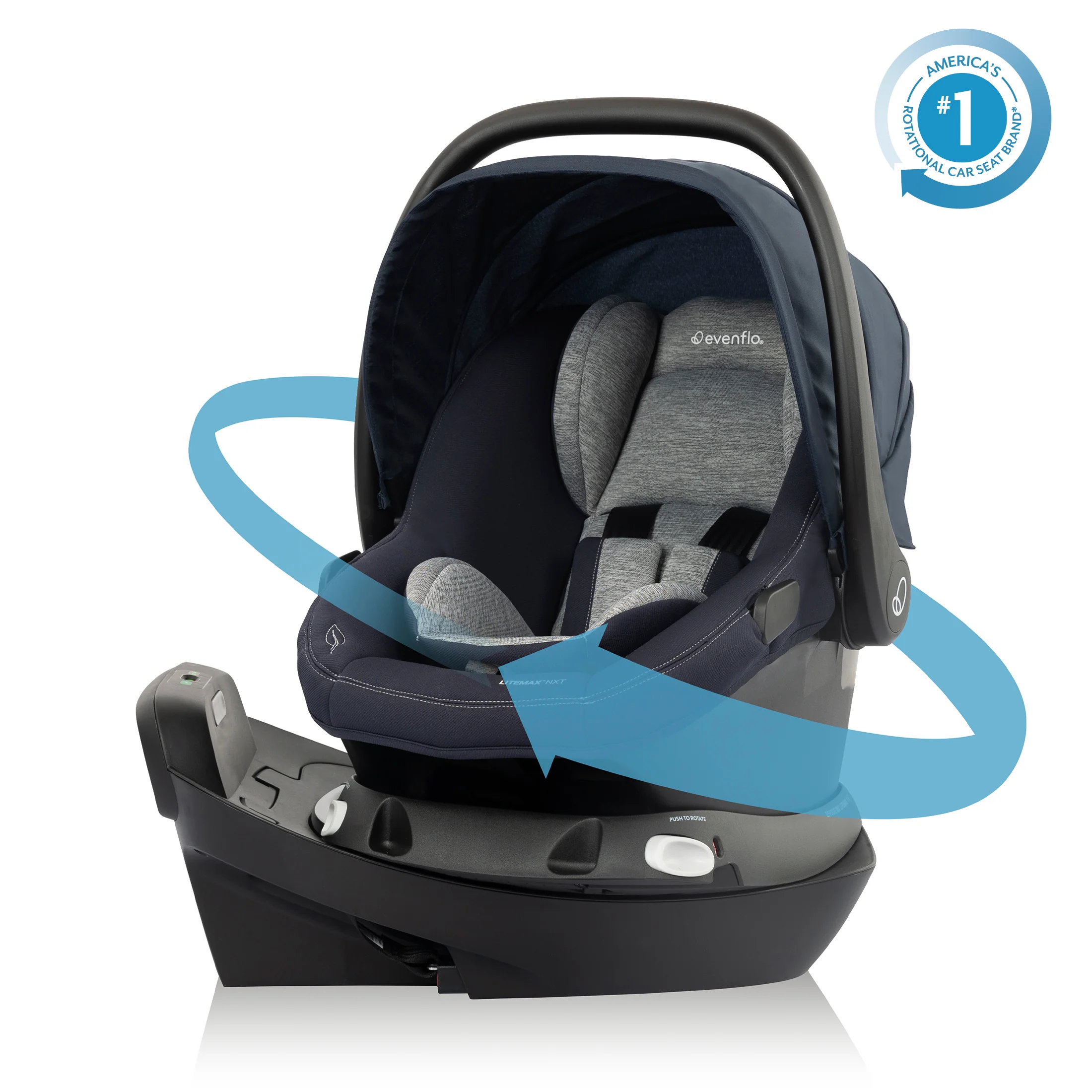 Revolve180 LiteMax NXT Rotating Infant Car Seat with Green & Gentle - Stahler Reconditioning, LLC
