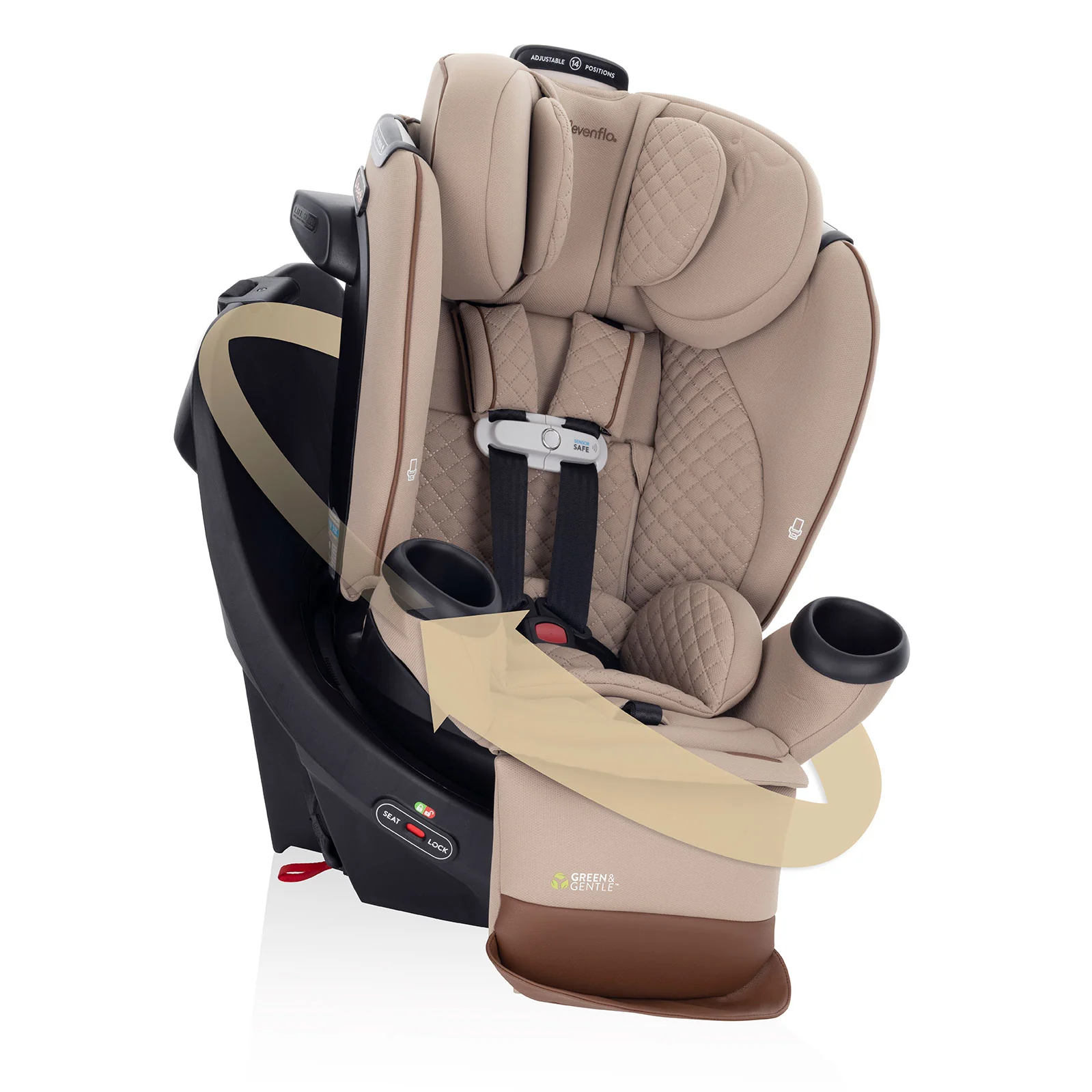 Revolve360 Extend All-in-One Rotating Car Seat with Green & Gentle Fabric - Stahler Reconditioning, LLC