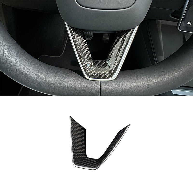 TESERT Dry Carbon Fiber Steering Wheel V-Cover for Model 3 Highland & Y Juniper - Stahler Reconditioning, LLC