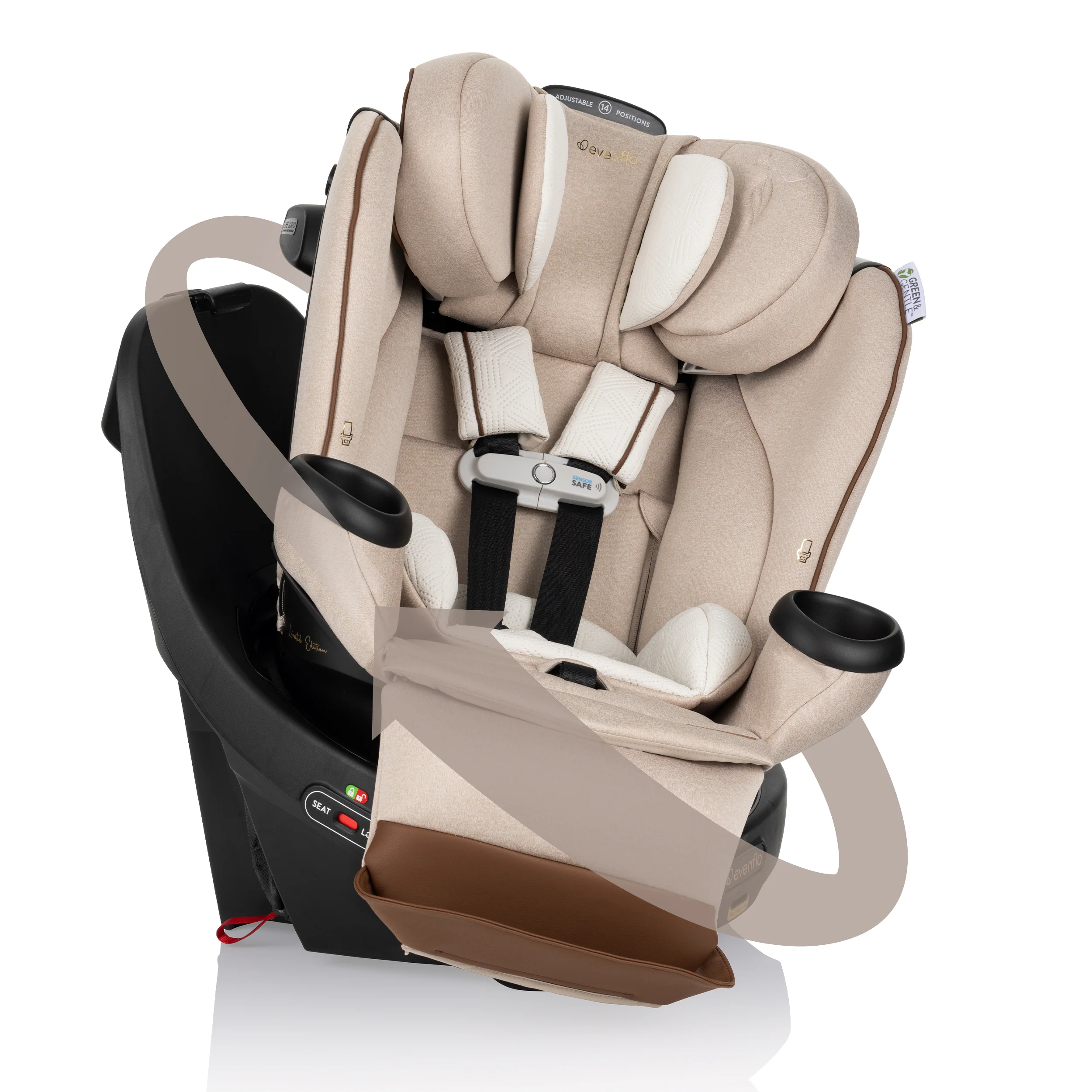 Limited Edition Revolve360 Extend All-in-One Rotating Car Seat with Green & Gentle Fabric - Stahler Reconditioning, LLC