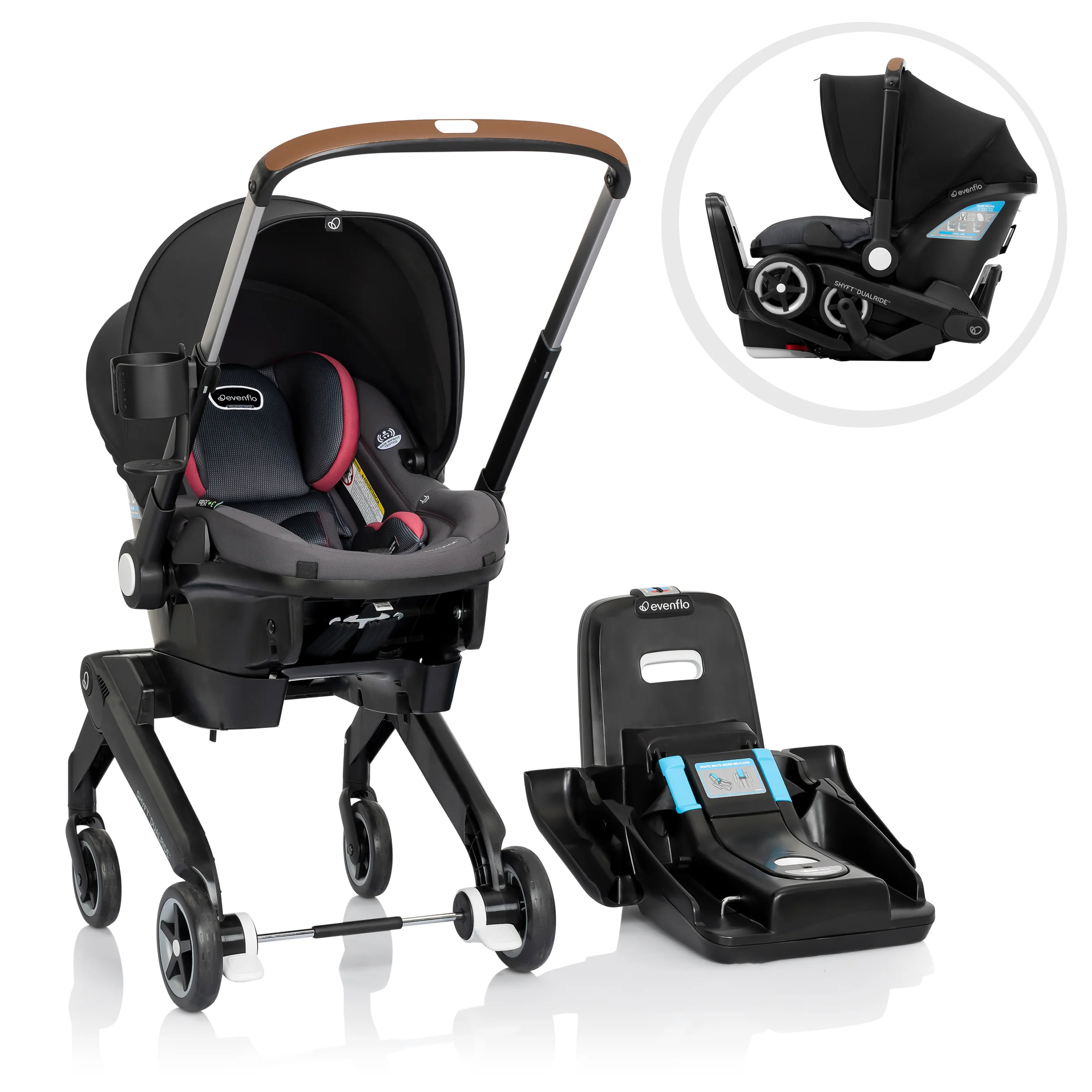 Shyft DualRide Infant Car Seat Stroller Combo with Carryall Storage - Stahler Reconditioning, LLC