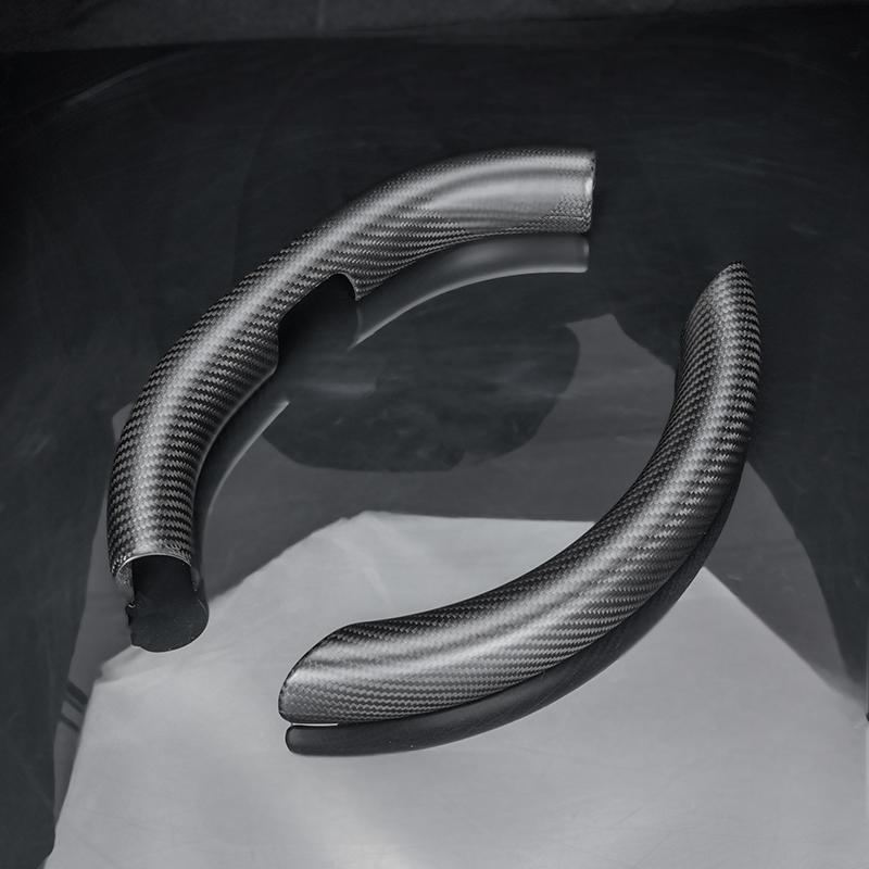 Steering Wheel Trim Covers for Model Y Juniper / Model 3 Highland | Real Dry Carbon Fiber - Stahler Reconditioning, LLC