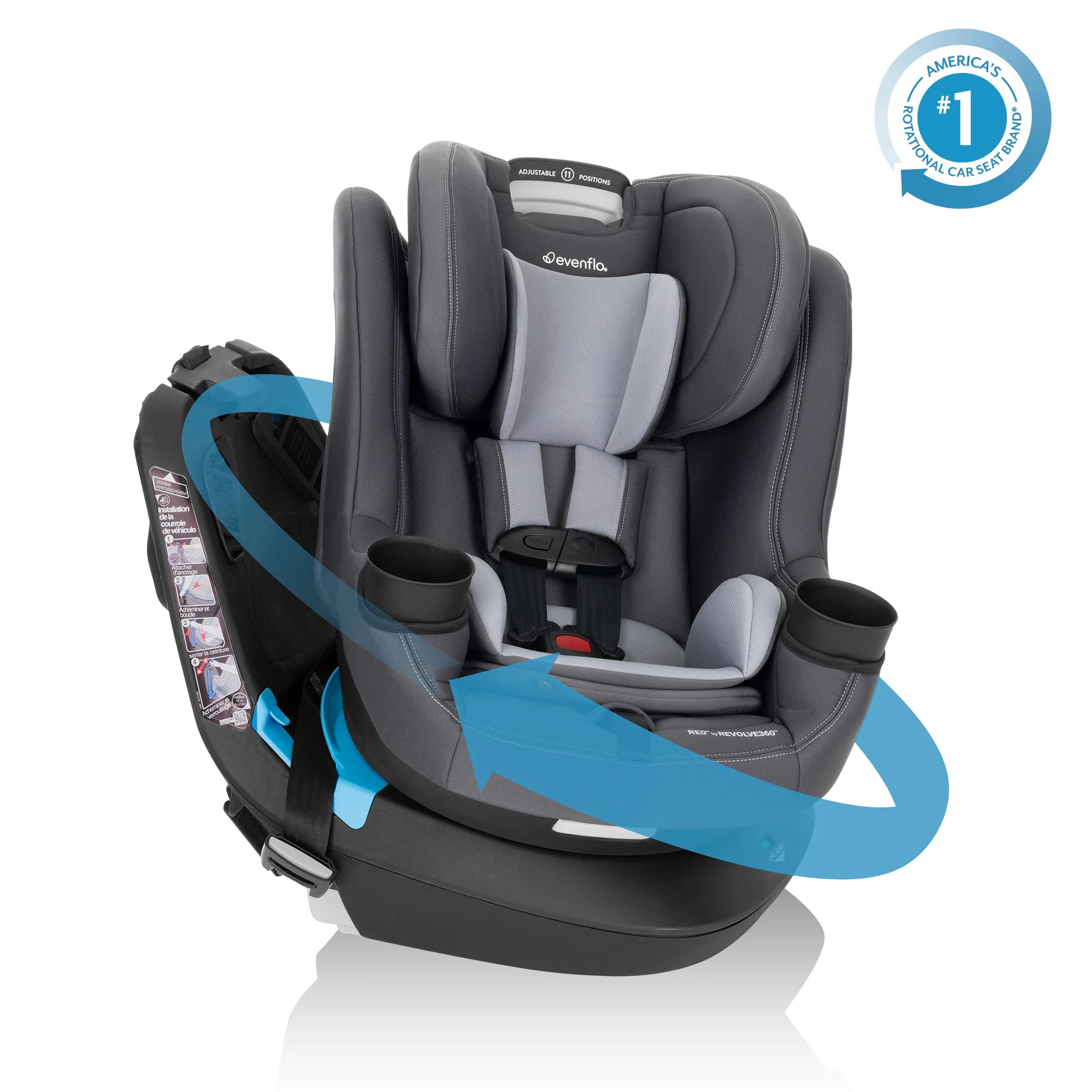 REO by Revolve360 Rotating Convertible Car Seat with Quick Clean Cover - Stahler Reconditioning, LLC