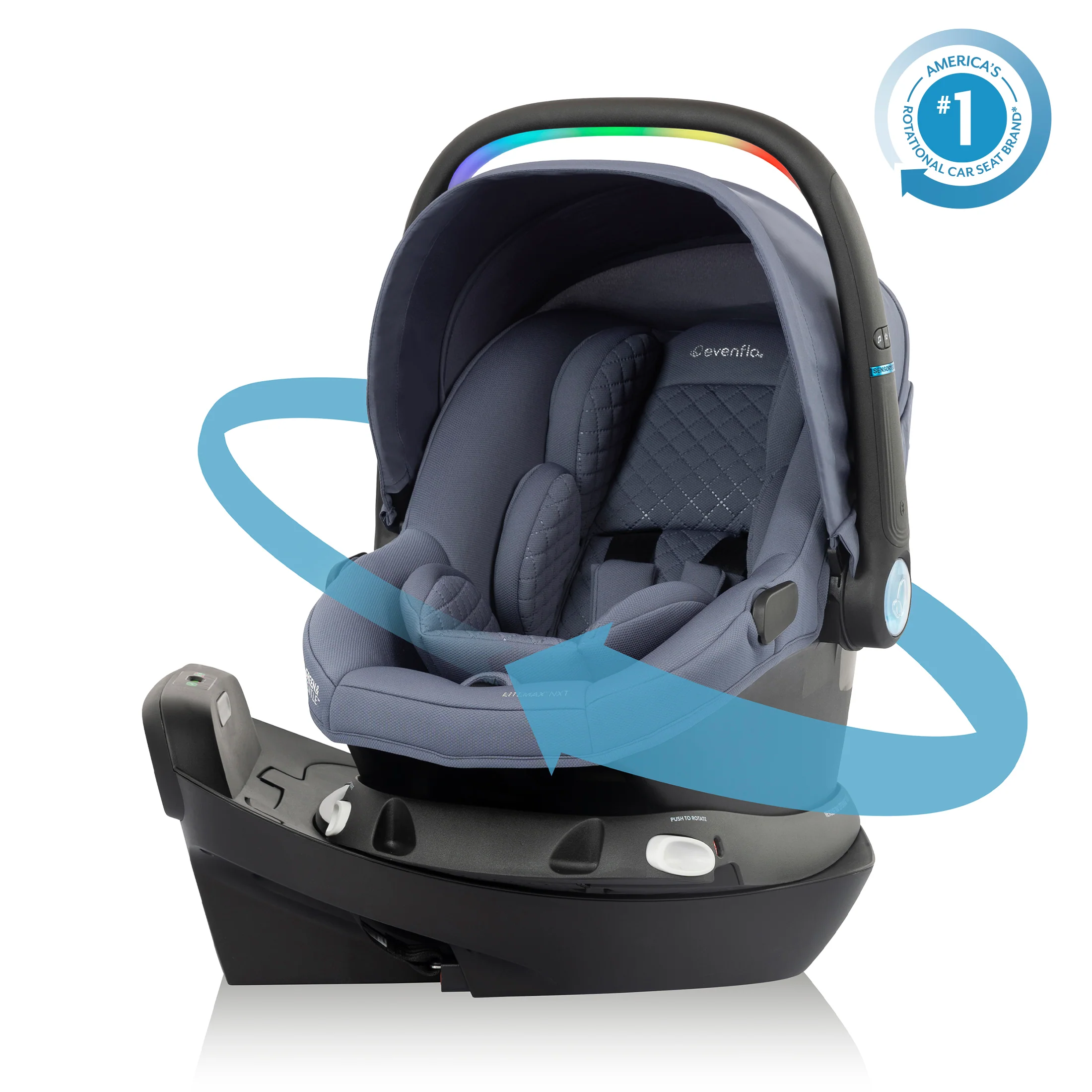 Revolve180 LiteMax NXT Rotating Infant Car Seat with SensorySoothe - Stahler Reconditioning, LLC