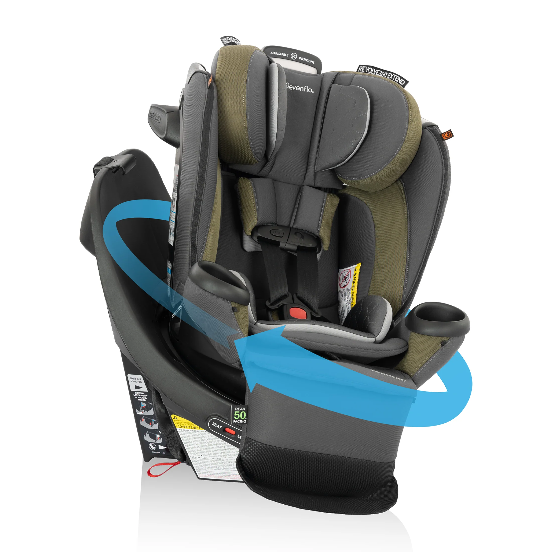 Revolve360 Extend All-in-One Rotating Car Seat with Quick Clean Cover - Stahler Reconditioning, LLC