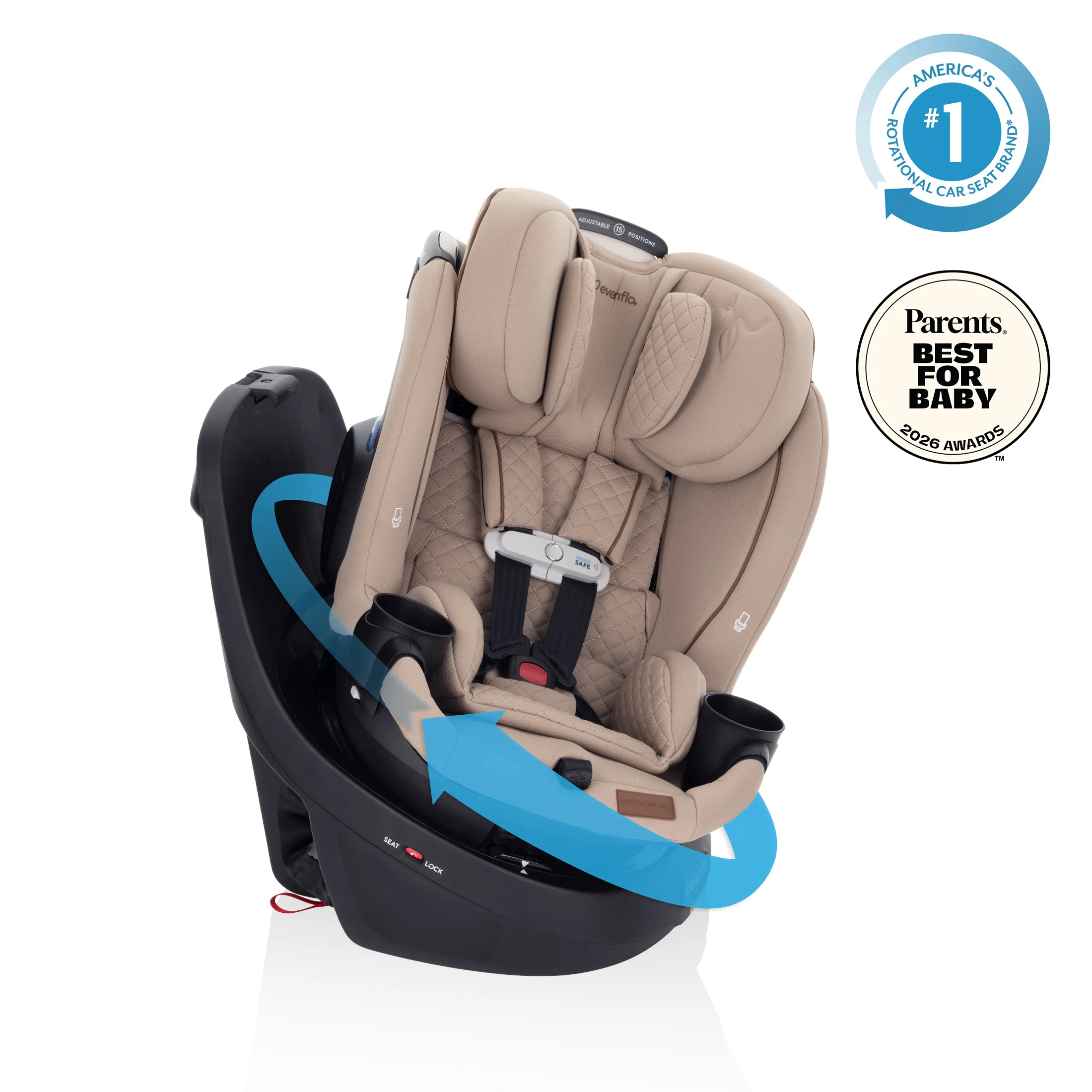 Revolve360 Slim 2-in-1 Rotating Car Seat with Green & Gentle Fabric - Stahler Reconditioning, LLC