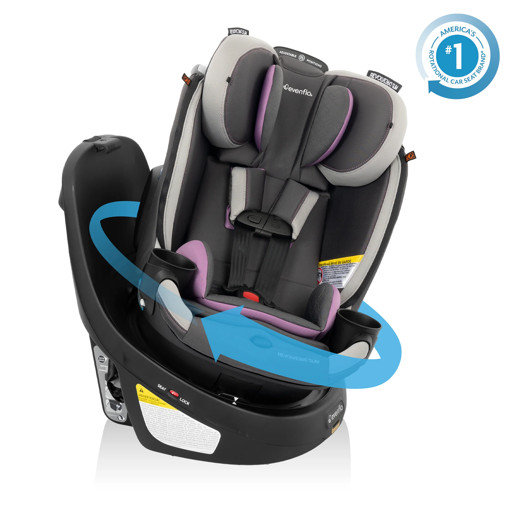 Revolve360 Slim 2-in-1 Rotating Car Seat with Quick Clean Cover - Stahler Reconditioning, LLC