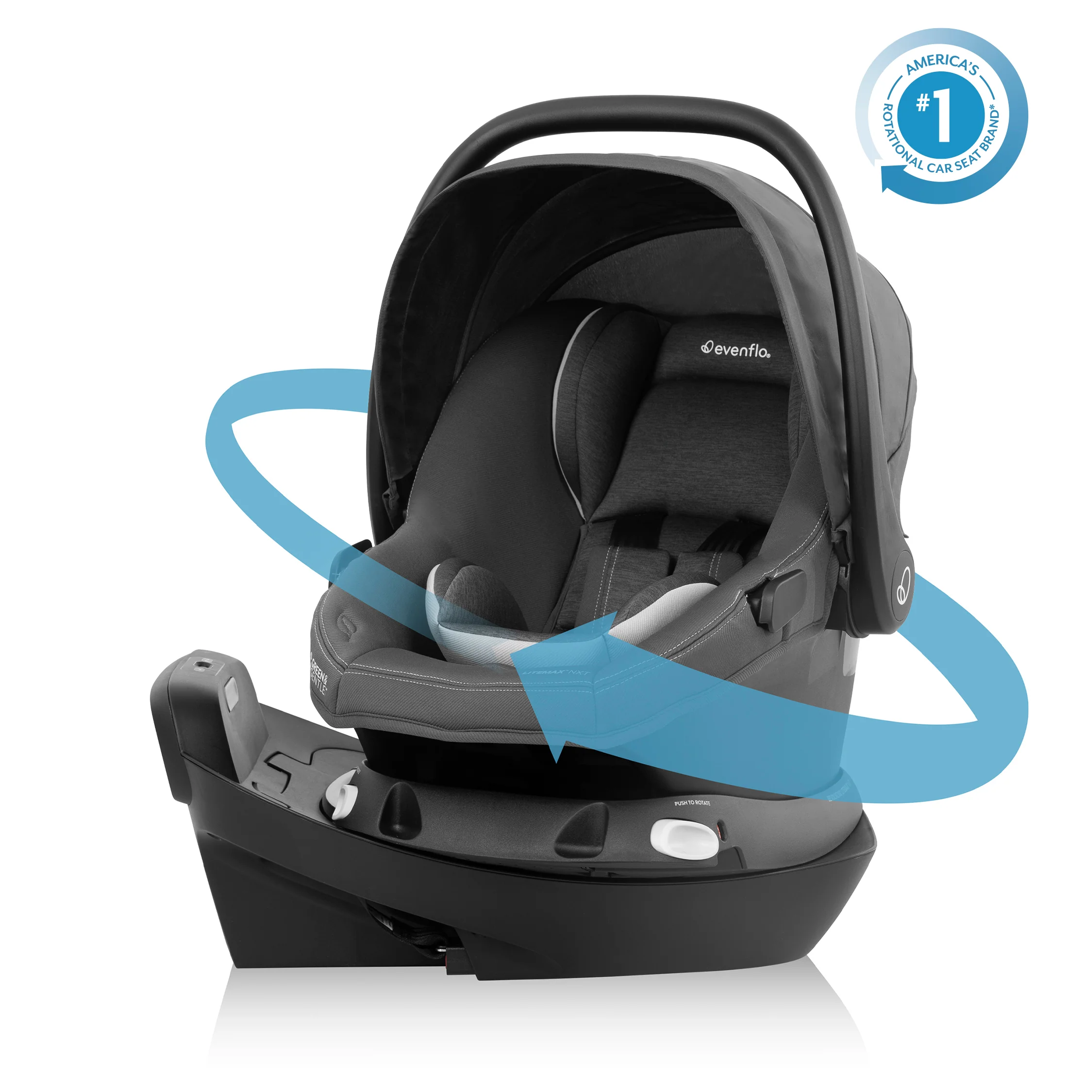 Revolve180 LiteMax NXT Rotating Infant Car Seat with Green & Gentle - Stahler Reconditioning, LLC