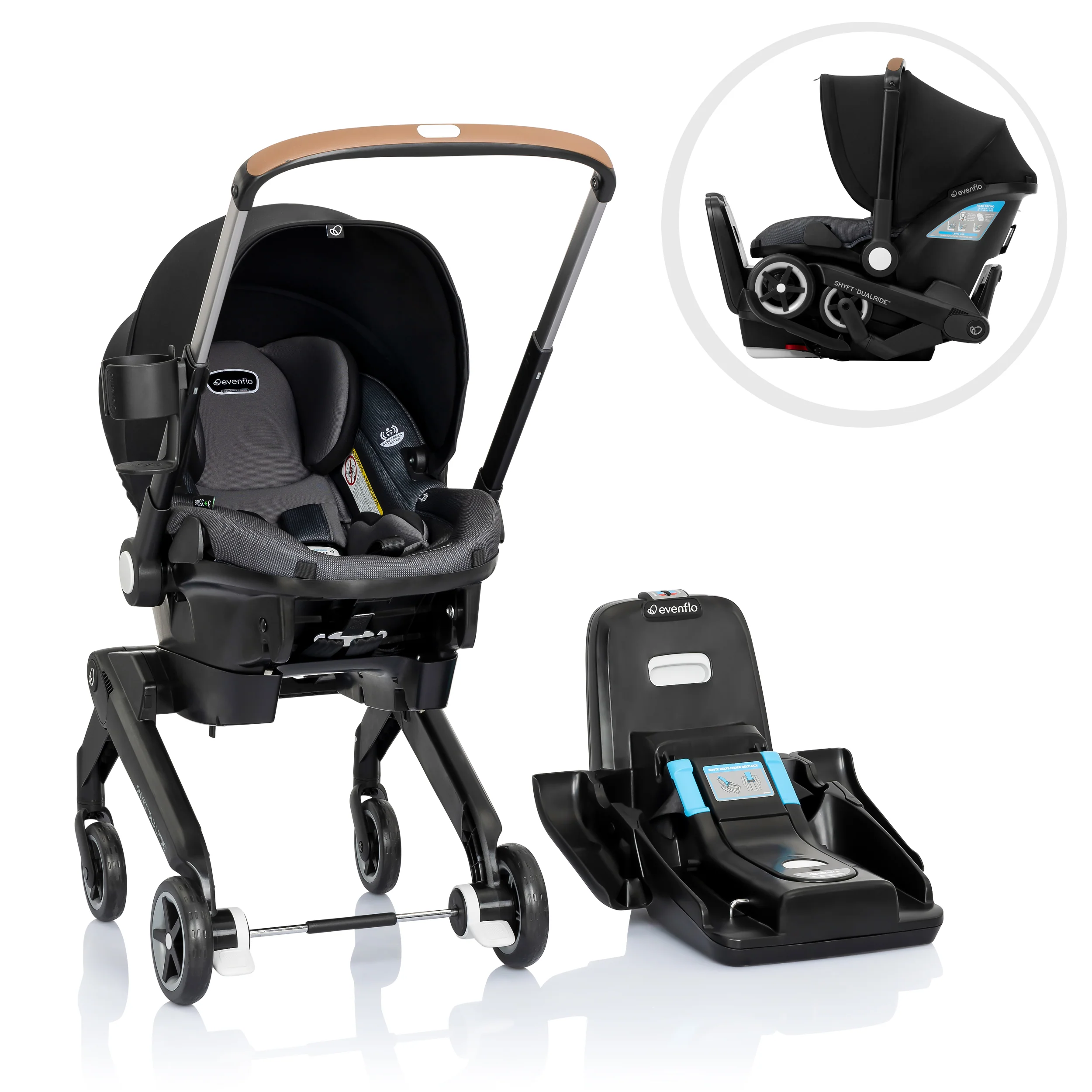 Shyft DualRide Infant Car Seat Stroller Combo with Carryall Storage - Stahler Reconditioning, LLC