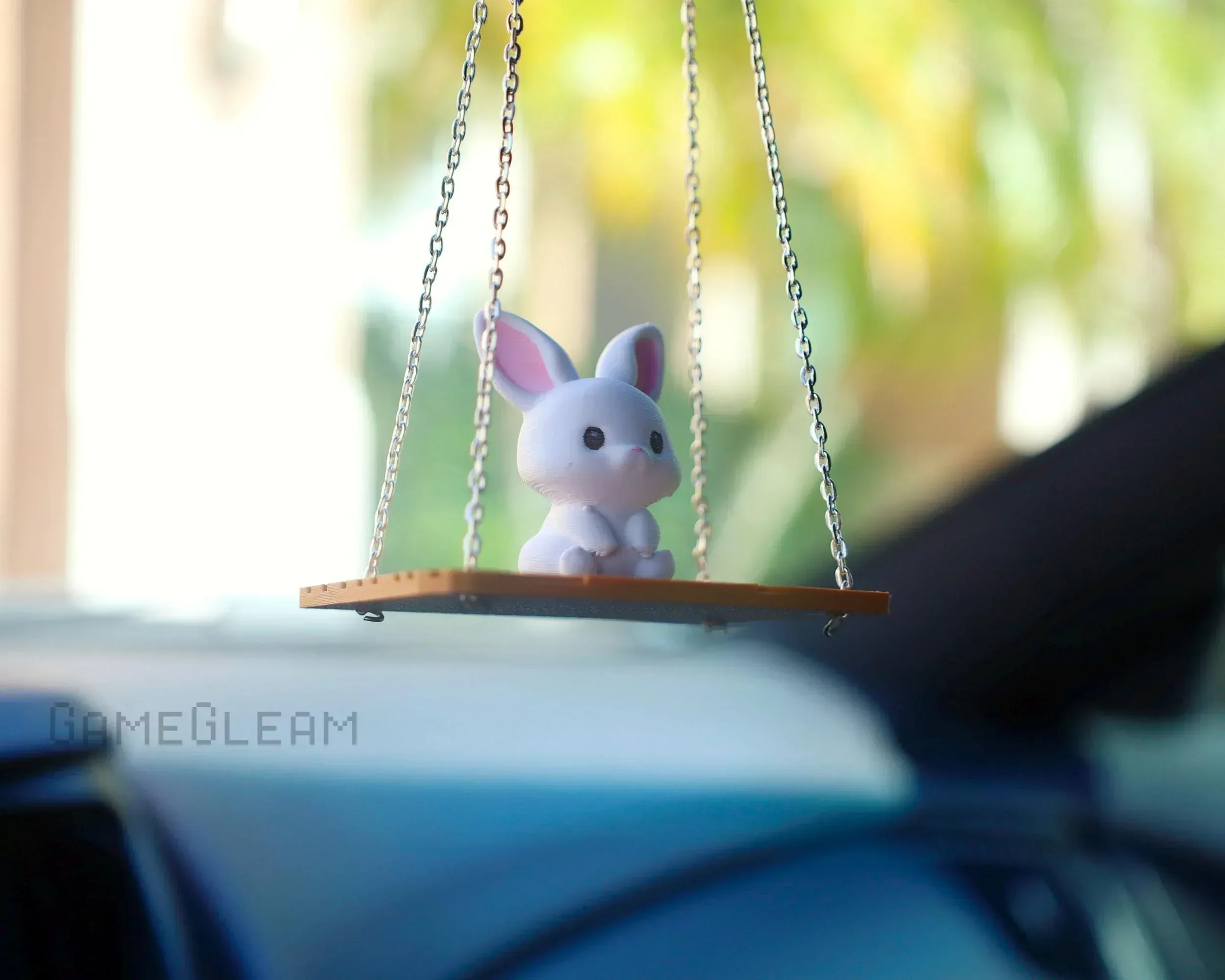 Bunny Rabbit Car Mirror Swing Charm [1.5